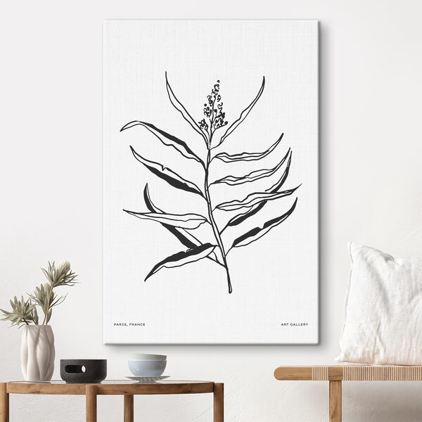 Desen alb-negru al unei plante Tablouri Desen alb-negru al unei plante