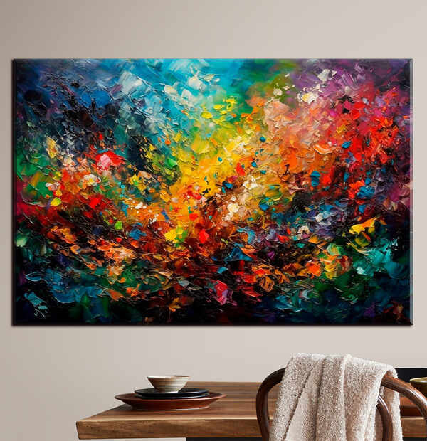 Explozie de lovituri de pensulă abstractă vibrantă Tablouri Explozie de lovituri de pensulă abstractă vibrantă