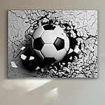 Tablouri Minge de fotbal care trece printr-un perete