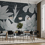 Fototapet Design floral elegant în nuanțe liniștitoare