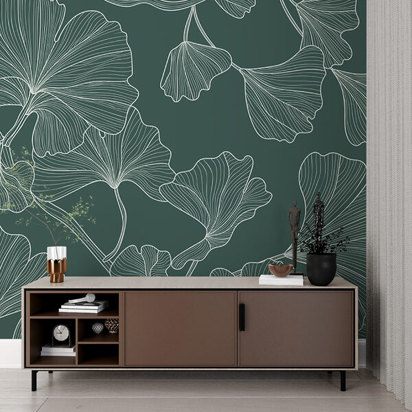 Elegant ginkgo frunze model de design Fototapet Elegant ginkgo frunze model de design
