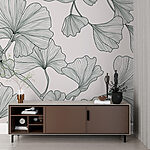 Fototapet Design elegant cu model de frunze de ginkgo.