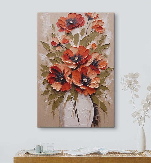 Pictura de flori într-o vază Tablouri Pictura de flori într-o vază