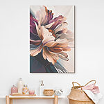 Tablouri Model floral abstract, straturi vibrante.