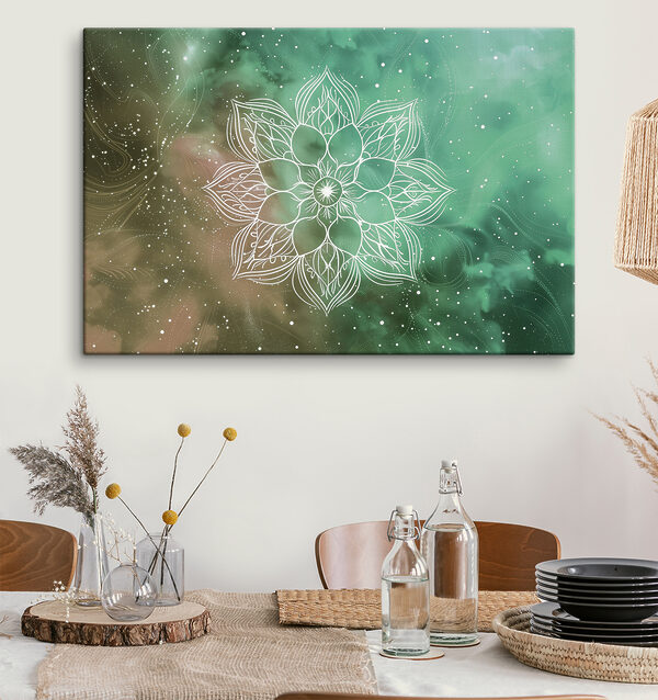 Mandala intricată pe un fundal cosmic Tablouri Mandala intricată pe un fundal cosmic