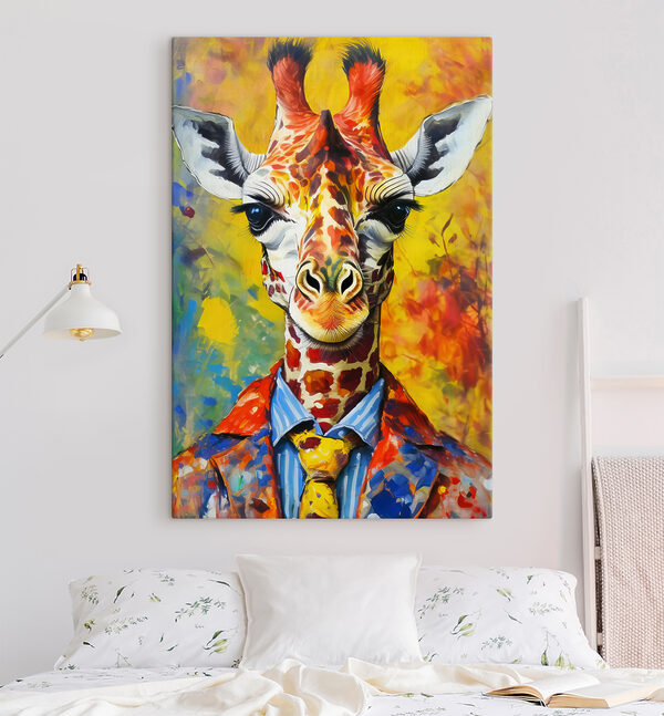 Pictura unei girafe Tablouri Pictura unei girafe