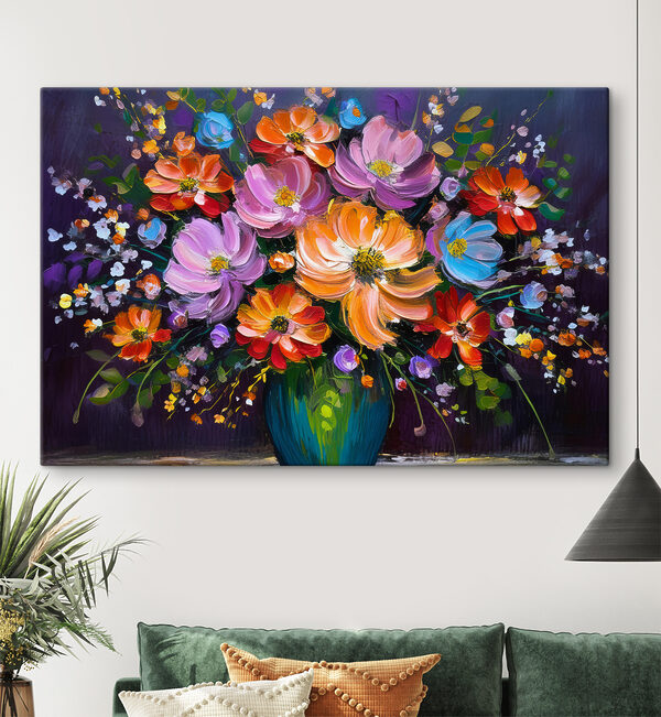 Pictura de flori într-o vază Tablouri Pictura de flori într-o vază