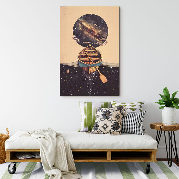 Tablouri Desen de o barcă cu o paletă