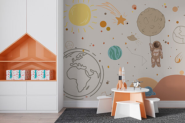Desen animat al unei planete Fototapet Desen animat al unei planete