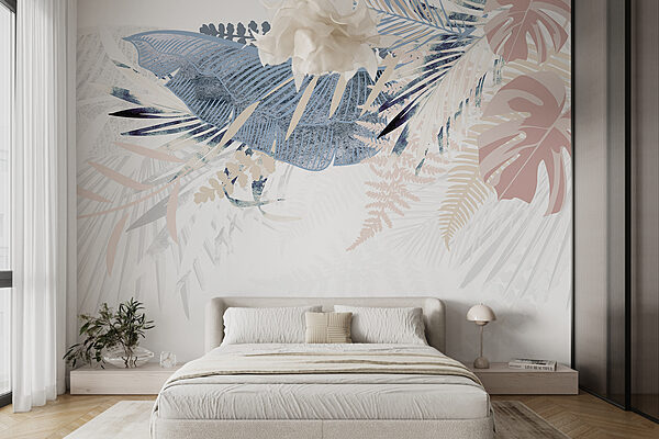 Design abstract cu frunze tropicale Fototapet Design abstract cu frunze tropicale