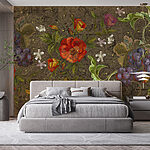 Fototapet Design floral și tapiserie de struguri.