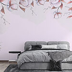 Fototapet Arc floral elegant pe fundal roz