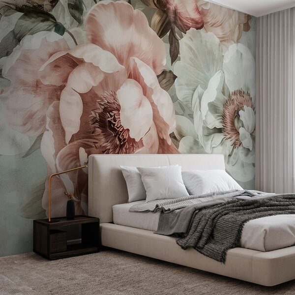 Simfonie florală elegantă în floare Fototapet Simfonie florală elegantă în floare