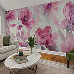 Fototapet Wall murals Watercolor blossoms in delicate hues