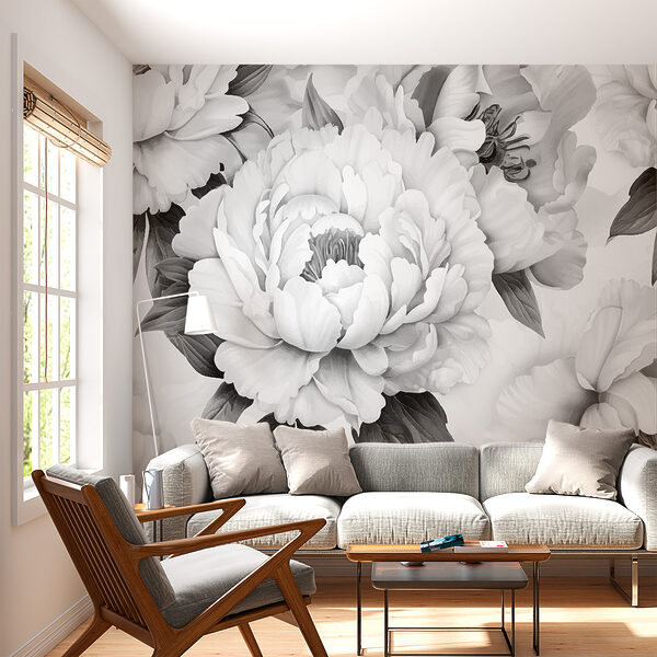 Monochrome Blossoms în floare Fototapet Monochrome Blossoms în floare
