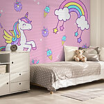 Fototapet Wall murals Unicorn and ice cream and ice cream