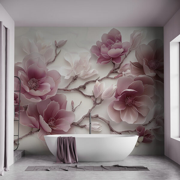 Fototapet Fototapet Flori elegante în nuanțe moi (SKU: w01359v2)