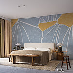 Fototapet Model albastru și galben