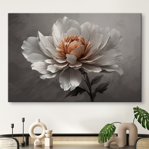 Floare elegantă în tonuri monocrome Tablouri Floare elegantă în tonuri monocrome