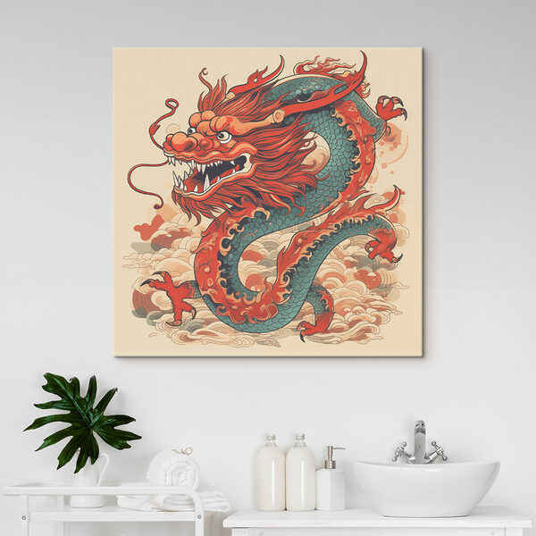 Dragon cu o coadă lungă Tablouri Dragon cu o coadă lungă