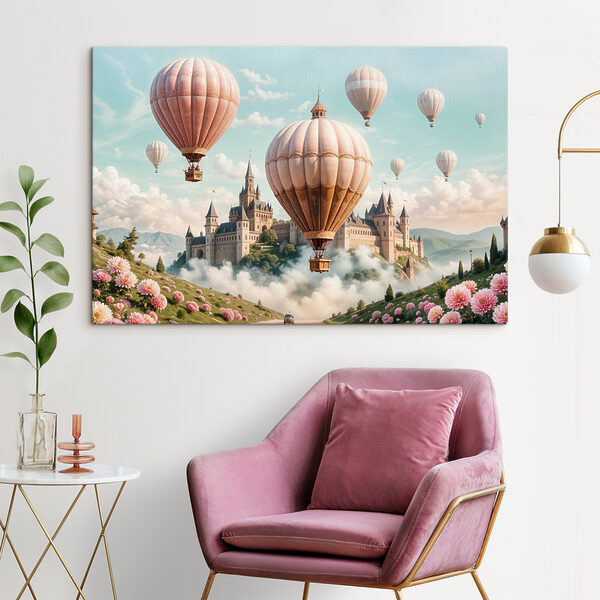 Castel cu baloane cu aer cald Tablouri Castel cu baloane cu aer cald
