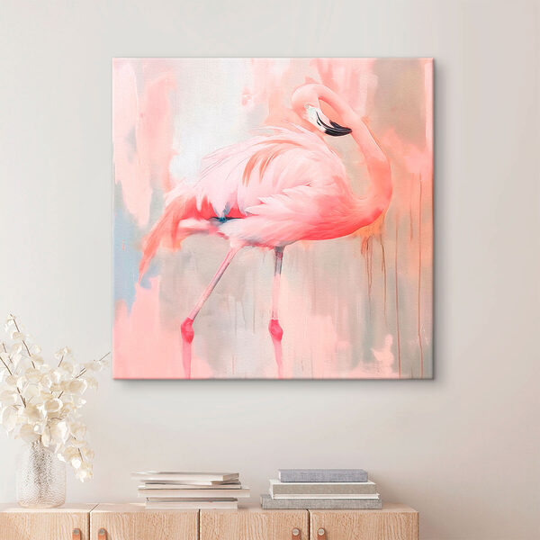 Flamingo roz cu picioare lungi Tablouri Flamingo roz cu picioare lungi