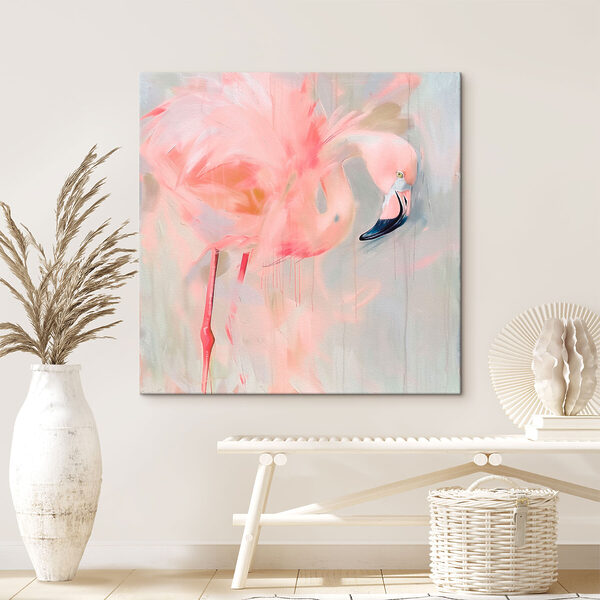 Flamingo roz cu picioare lungi Tablouri Flamingo roz cu picioare lungi