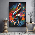 Tablouri Clef de sol pictat colorat