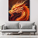 Tablouri Dragon cu ochi roșii