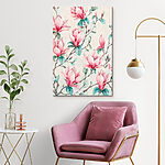 Tablouri Model floral pe un fundal alb