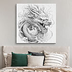 Tablouri Dragon cu cap de dragon