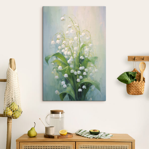Pictura unui buchet de flori albe Tablouri Pictura unui buchet de flori albe