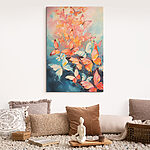 Tablouri Grup de fluturi pe un fundal albastru