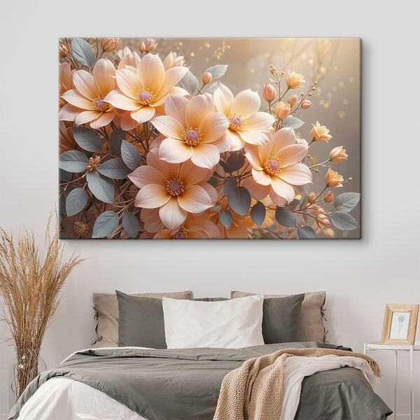 Tablouri Grup de flori cu frunze