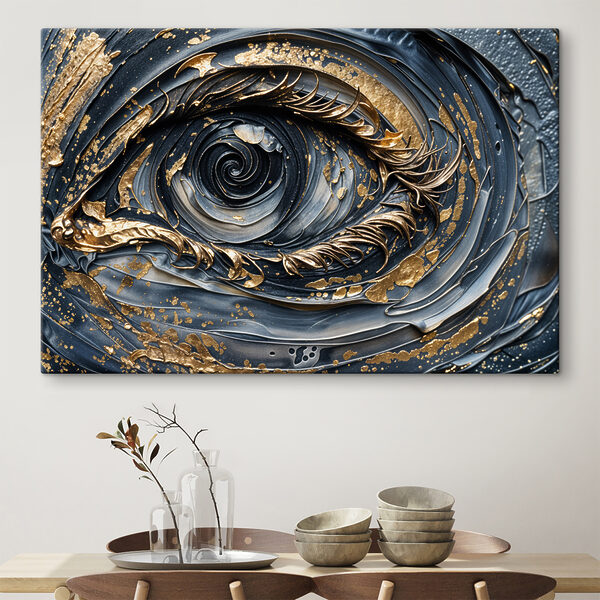 Eleganță spiralată în nuanțe metalice Tablouri Eleganță spiralată în nuanțe metalice