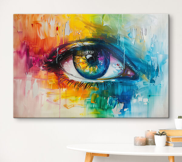 Pictura colorată a unui ochi Tablouri Pictura colorată a unui ochi