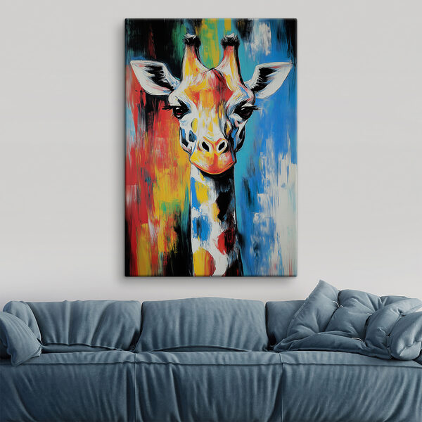 Pictura unei girafe Tablouri Pictura unei girafe