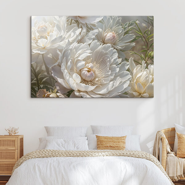 Tablouri Tablouri Grup de flori albe (SKU: s40575)