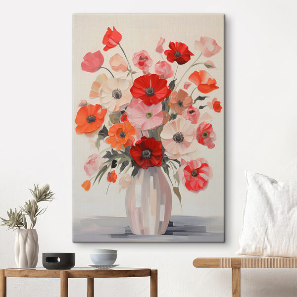 Pictura de flori într-o vază Tablouri Pictura de flori într-o vază