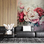 Fototapet Pictura de flori pe o suprafață