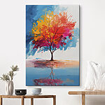 Tablouri Canvas prints Painting of a colorful tree