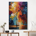 Tablouri Canvas prints Painting of trees with colorful leaves