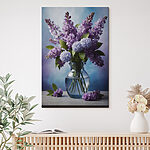 Tablouri Canvas prints Vase with purple flowers