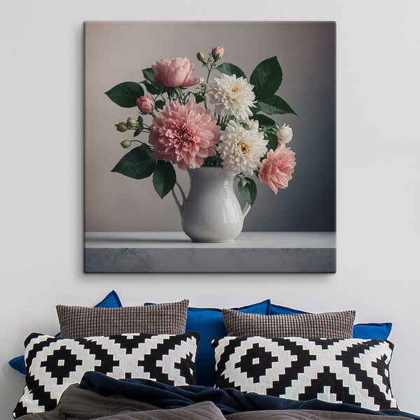 Canvas prints Vase of flowers on a table Tablouri Canvas prints Vase of flowers on a table