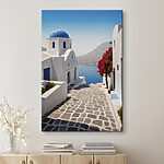 Tablouri Canvas prints White buildings with a blue dome and a blue roof