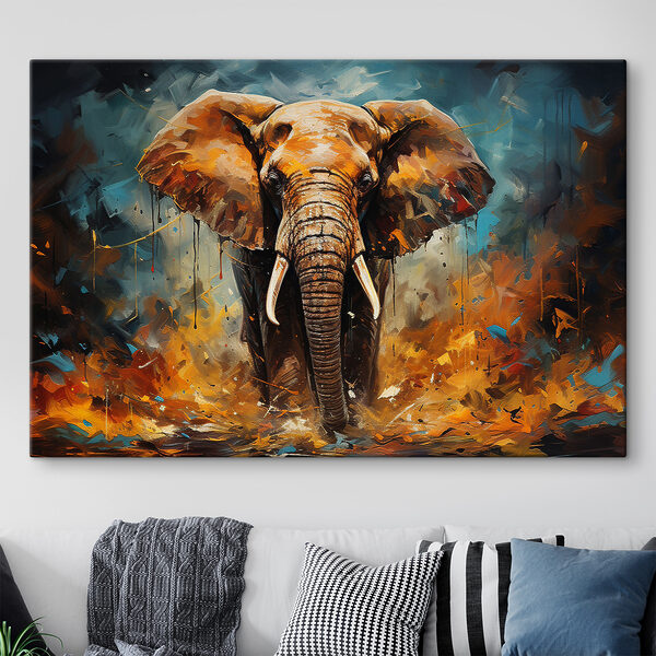 Tablouri Un elefant cu colți și murdărie (SKU: s35505) Tablouri Tablouri Un elefant cu colți și murdărie (SKU: s35505)