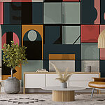 Fototapet Model colorat cu forme diferite