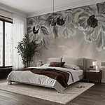 Fototapet Ethereal Floral Grayscape