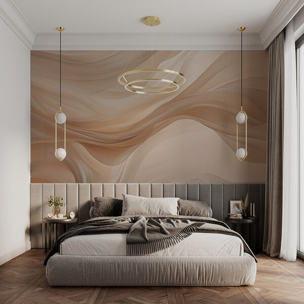 Fototapet Fototapet Valuri cremoase cu textură mătăsoasă (SKU: w01641)