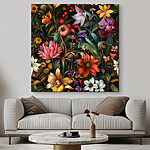 Tablouri Model floral colorat cu multe flori